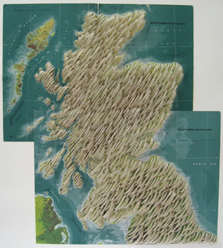 We now enter into Scotland, book art by Thurle Wright