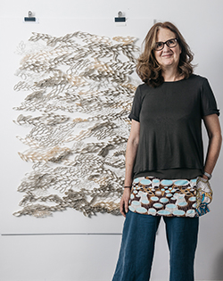 Portrait of Thurle Wright in her studio